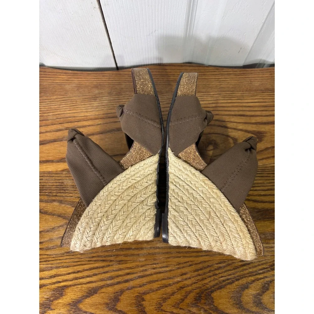 Donald Pliner Wedge‎ Espadrille Knot Slides Casual Comfort Elegant size 5 1/2